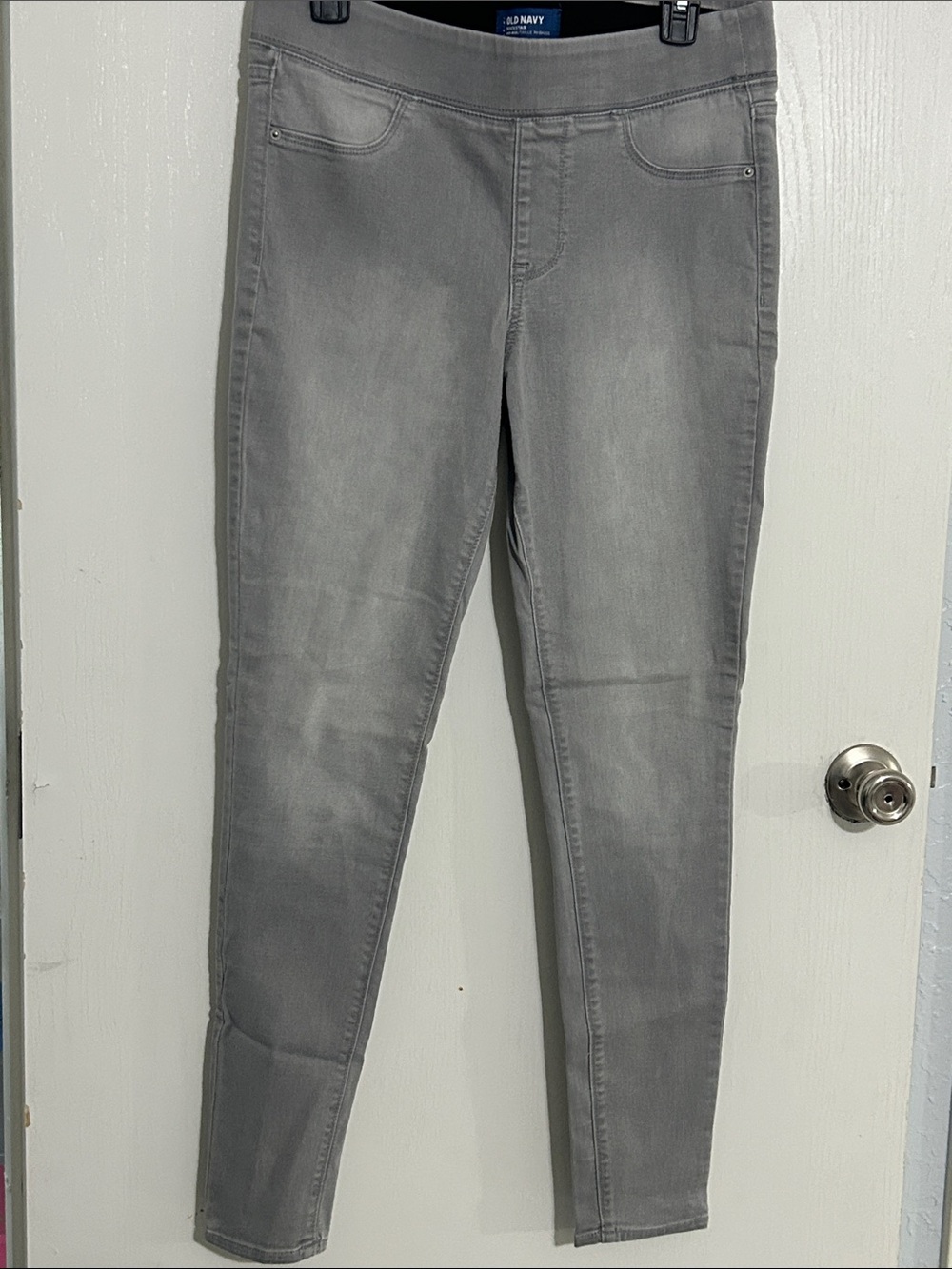 Old Navy Rockstar Mid-Rise Women's Light Gray Stretch Skinny Jeans